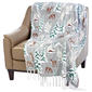 Mountain Ridge Snowy Scene Fringe Popcorn Throw - image 1