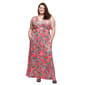 Plus Size 24/7 Comfort Apparel Pink Paisley Sleeveless Maxi Dress - image 2