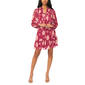 Womens MSK Long Sleeve Floral Pintuck Front A-Line Dress - image 3