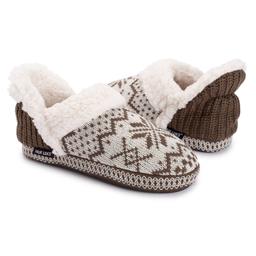 Womens MUK LUKS® Magdalena Rouched Slippers - Brown