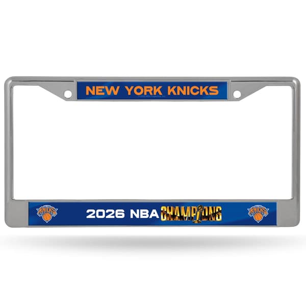 Knicks NBA Champs Chrome License Plate Frame - image 