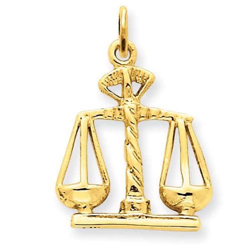 Gold Classics&#40;tm&#41; 14k. Scales of Justice Charm - image 