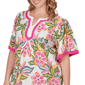 Plus Size Ruby Rd. Hothouse Florals Short Sleeve Tropical Blouse - image 5
