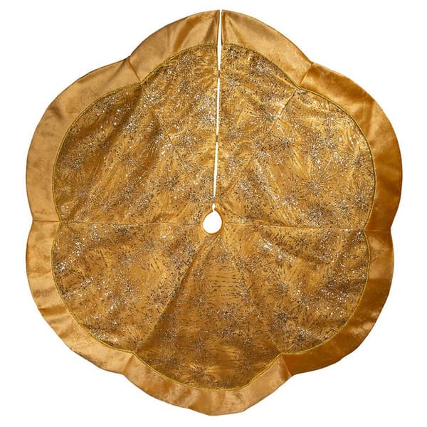 Kurt S. Adler 60in. Gold Glitter Tree Skirt