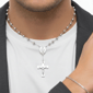 Mens Iron Saints Stainless Steel Rosary with Cross & Crucifix - image 3