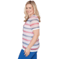 Petite Alfred Dunner The Royal Treatment Fringe Stripe Blouse - image 4