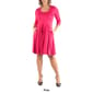 Plus Size 24/7 Comfort Apparel Elbow Sleeve Pocket Shift Dress - image 10