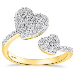Diamond Classics(tm) 1/2ctw. White Diamond Twin Heart Ring