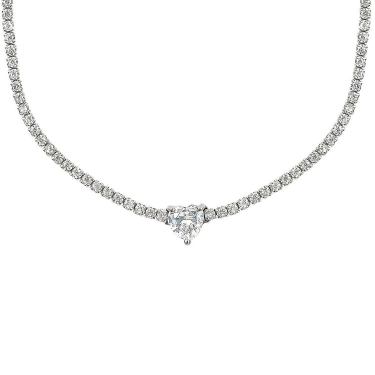 Splendere Sterling Silver Heart Necklace