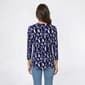 Womens Kasper 3/4 Sleeve Keyhole Neck Colorful Smudge Blouse - image 2