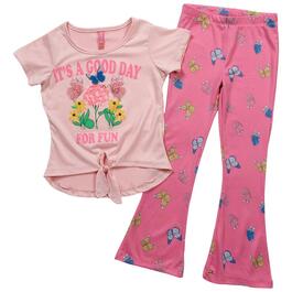 Girls &#40;7-16&#41; Dream Star It''s a Good Day Tee & Butterfly Pants Set