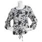 Womens Cure Brushed Hacci Tie Dye Crew Neck Top w/Tie Waist - image 1