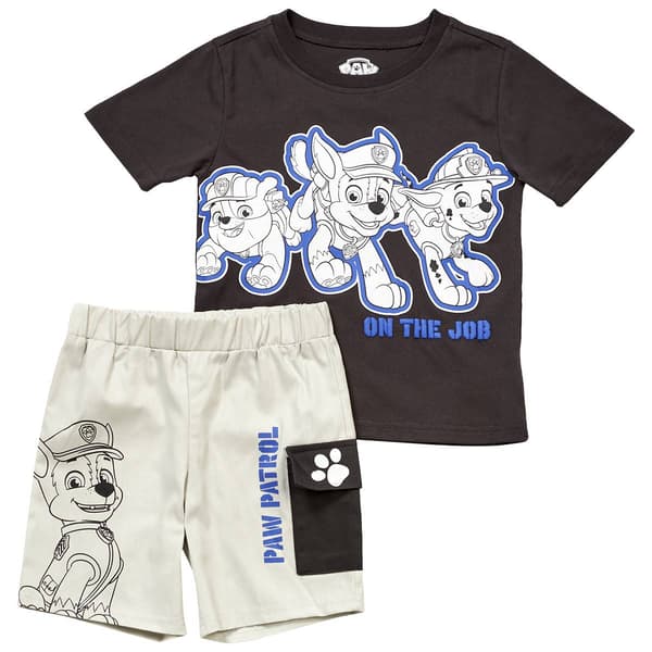 Boys &#40;4-7&#41; Nickelodeon Paw Patrol Tee & Twill Shorts Set - image 