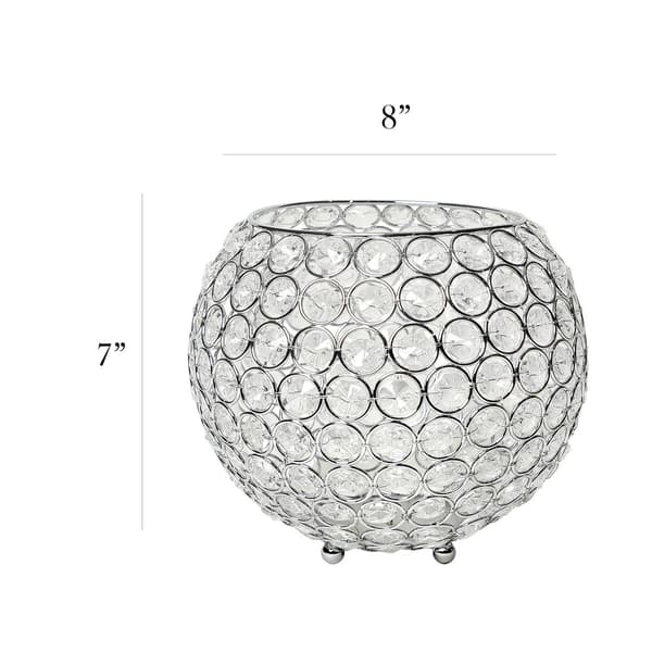 Elegant Designs&#8482; Elipse Crystal 7in. Circular Decorative Vase