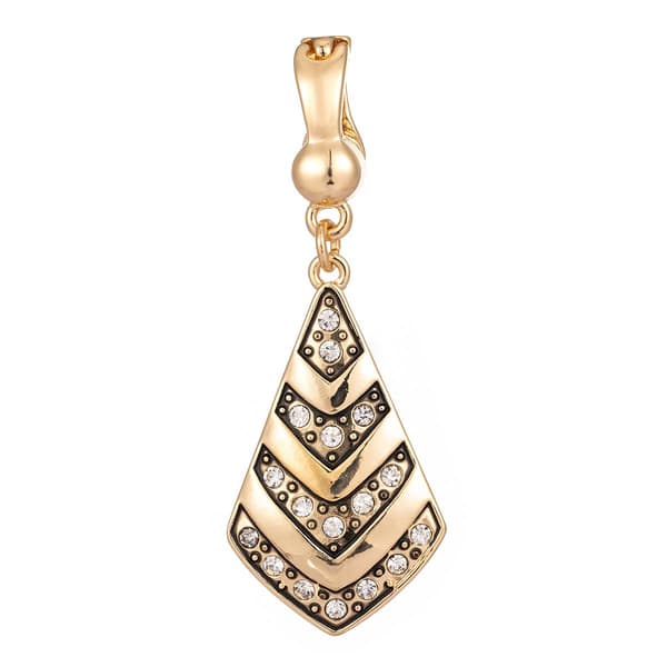 Wearable Art Gold-Tone Trendy Pyramid Enhancer Pendant - image 