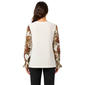Womens Zac & Rachel Long Floral Poet Sleeve Rib Knit Sweater - image 2
