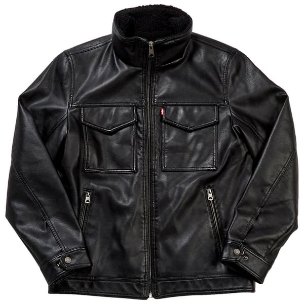 Mens Levi's(R) Sherpa Lined Hooded Trucker Coat