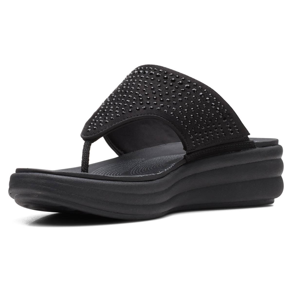 Womens Clarks® Cloudsteppers™ Drift Jaunt Interest Flip Flops