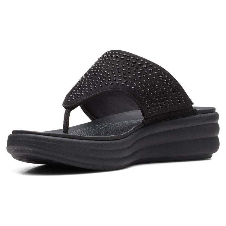 Womens Clarks® Cloudsteppers™ Drift Jaunt Interest Flip Flops