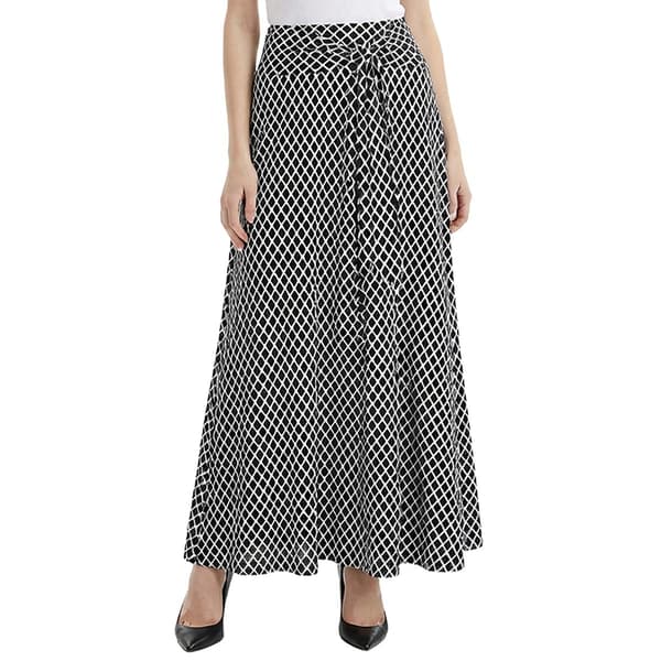 Womens NY Collection Pull On Side Tie Diamond Skirt