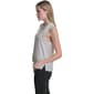 Womens DKNY Ribbed Double V Neck Ivory Solid Tank Top - image 3