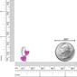 Gemminded Sterling Silver 5mm Heart Created Pink Sapphire Pendant - image 5