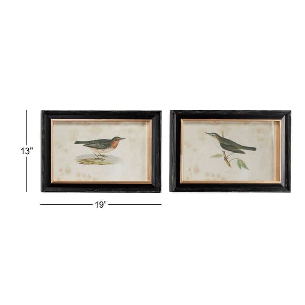 9th & Pike&#174; Pipit and Warbler Bird Wall Art - Set of 2