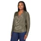 Plus Size 24/7 Comfort Apparel Cowl Neck Shimmery Fabric Top - image 3