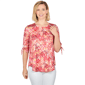 Plus Size Ruby Rd. Larky Lark Casual Tie Top In Daydream Meadows - image 1