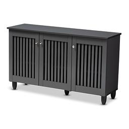 Baxton Studio Fernanda Wide Shoe Storage Cabinet