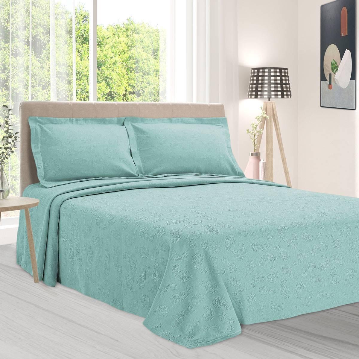 Superior Jacquard Matelassé Paisley Cotton Bedspread Set