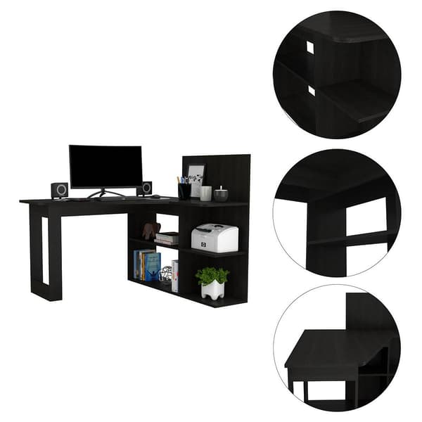 FM FURNITURE Fresno L-Shaped Computer Desk
