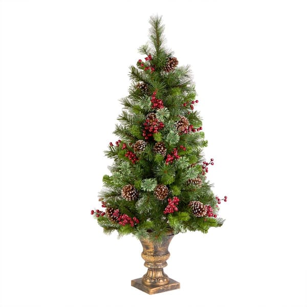 National Tree Iced Berry Pine 4ft. Pre-lit Christmas Tree