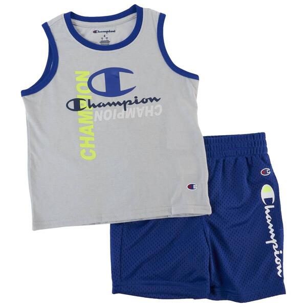 Boys &#40;4-7&#41; Champion Tank Top & Mesh Shorts Set - image 
