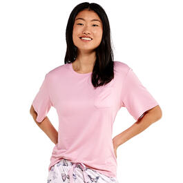 Womens Jaclyn Short Sleeve Lush Luxe Drop Shoulder Pajama Tee