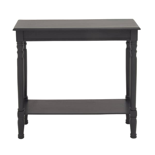 9th & Pike(R) Black Traditional Wood Console Table