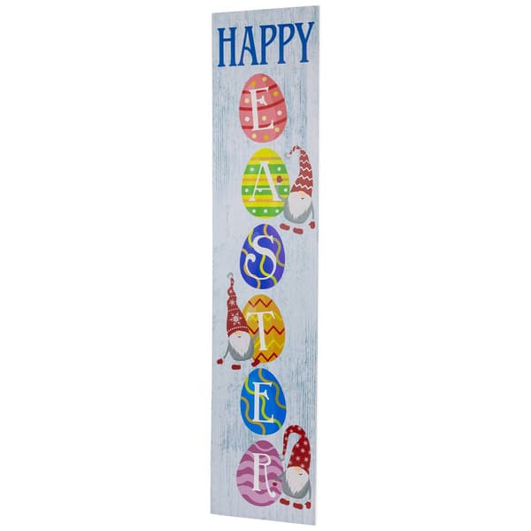 Northlight Seasonal Happy Easter Gnomes & Eggs Porch Board Sign