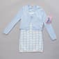 Girls (7-12) Paisley Lane Heart Dress w/ Long Sleeve Cardigan - image 1