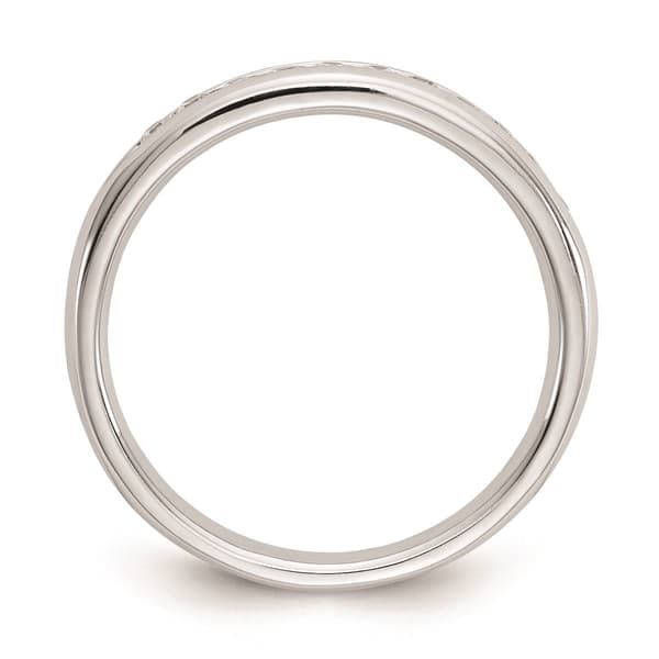 Pure Fire 14kt. White Gold Lab Grown 11-Stone Channel Band