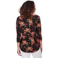 Petite Emaline Limon Bouquet 3/4 Sleeve Drape Neck Blouse - image 2
