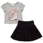 Girls (7-12) Tween Diva Fearless Tee w/ Foldover Skort - image 1