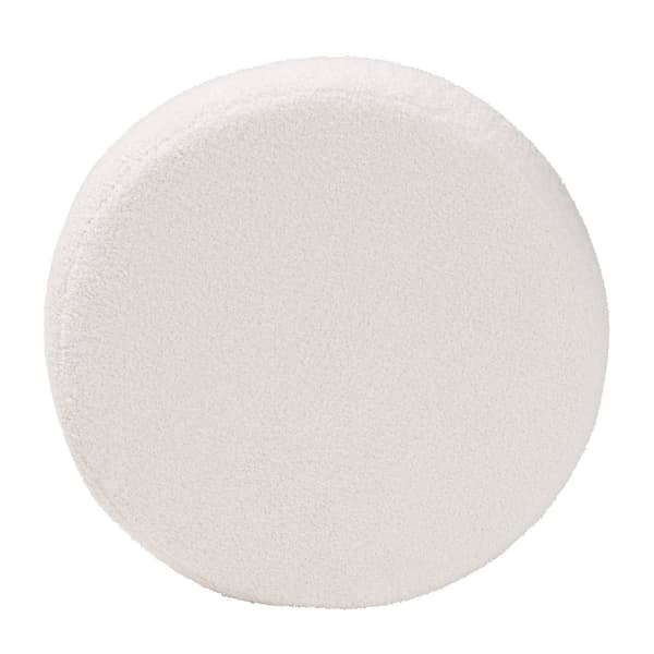 Baxton Studio Tabitha Ivory Boucle Upholstered Storage Ottoman
