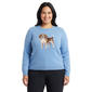 Plus Size Hanna & Gracie Long Sleeve Dog Crew Neck Sweater - image 2