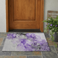 HomeRoots Purple Abstract Non Skid Indoor Outdoor Accent Rug - image 1