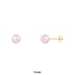 Splendid Pearls 14kt. Gold 5mm Round Pearl Stud Earrings - image 6