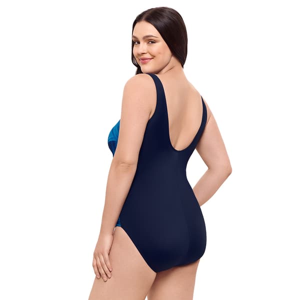 Womens Leilani Pavona Wrap Sash One Piece Swimsuit