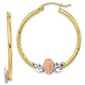 Gold Classics(tm) 10k Tri-color Guadalupe 32mm Hoop Earrings - image 1