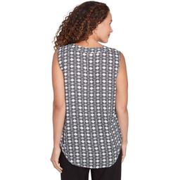 Womens Emaline Essentials Sleeveless V-Neck Medallion Blouse