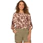 Womens Democracy 3/4 Dolman Blouson Sleeve Leaf Sweater - image 1