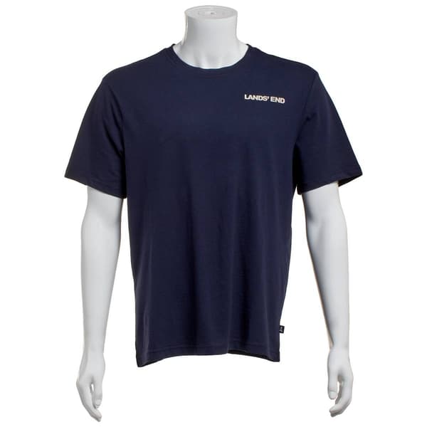Mens LANDS END(R) Short Sleeve Graphic Tee - Navy Blazer - image 
